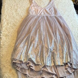 Torrid Lilac and Silver Ombré Glitter Full Tulle Dress